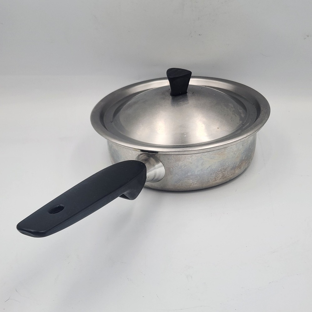 Vintage Regal 3-Ply Stainless Steel Saucepan 1 Quart w/ Lid Made in USA Cookware